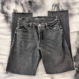 Old Navy Gray High rise slouchy straight jeans